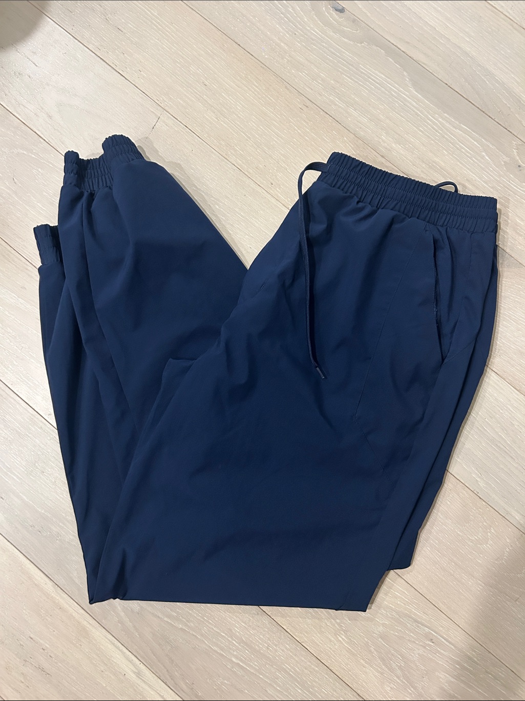 Perry Ellis Navy Elastic-Waist Joggers